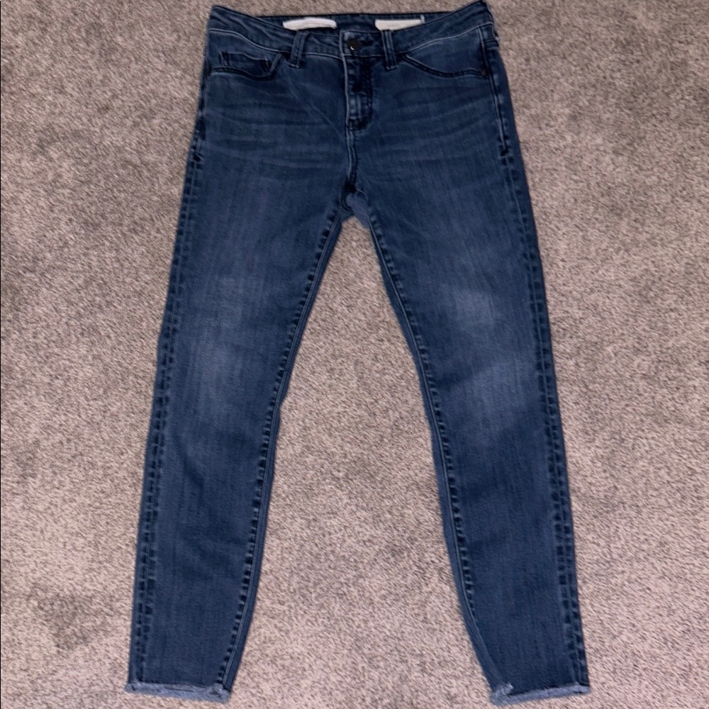 Pilcro and the Letterpress Skinny Blue Jeans with Stretch